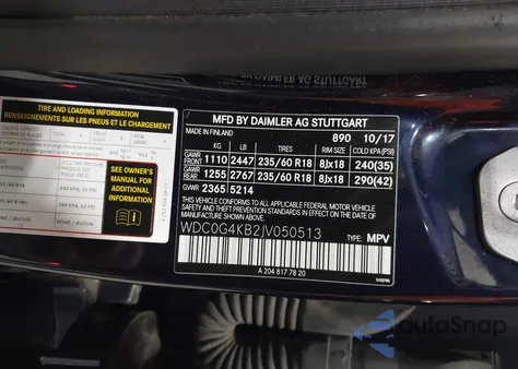 2018 Mercedes-Benz Glc 300 4Matic z USA, uszkodzony, nr VIN WDC0G4KB2JV050513